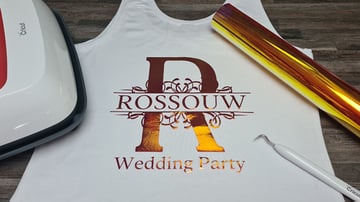 Image showing finished product, white tshirt with monogram on it