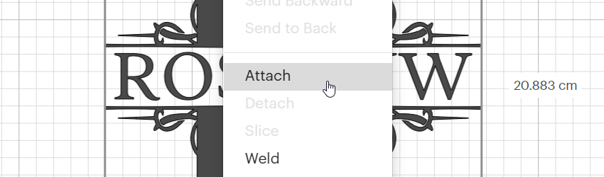 Select everything + Attach