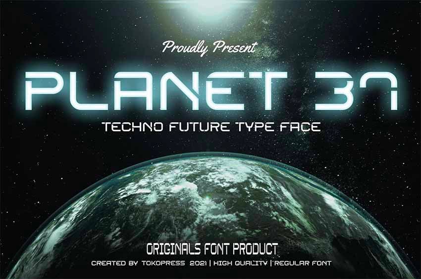 Planet 37 Futuristic Techno Fonts