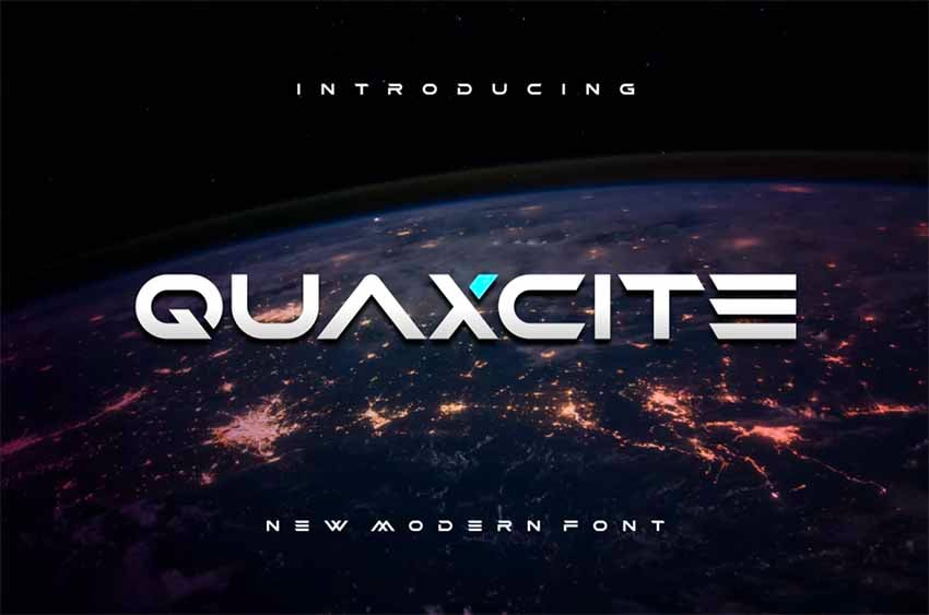 Quaxcite Techno Typeface