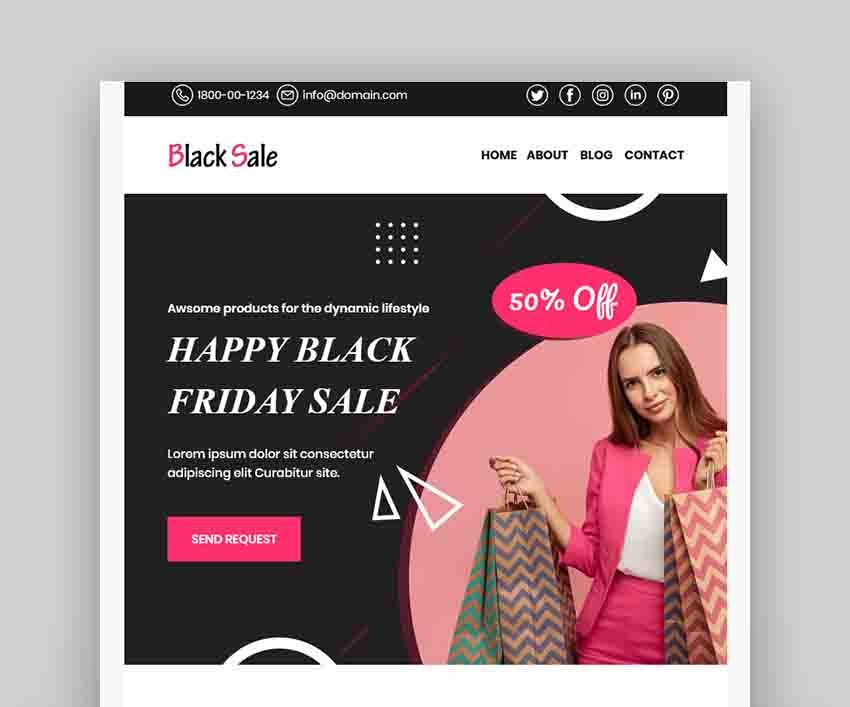 Blacksale Shopping – Multipurpose Responsive Email Template