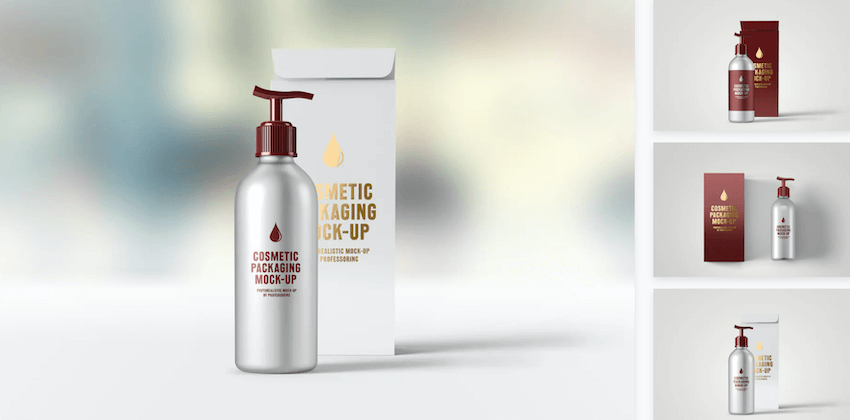 cosmetic packaging mockup