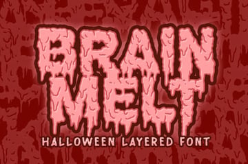 Brain Melt Halloween Font