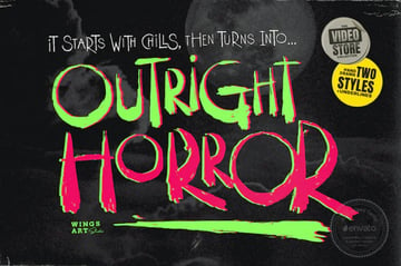 Outright Horror - Hand Drawn Halloween Font