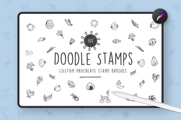 PROODLE Procreate Doodle Stamps