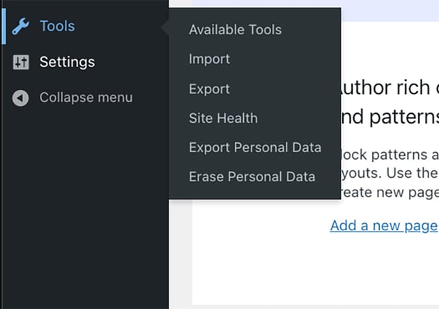 WP Dashboard Export