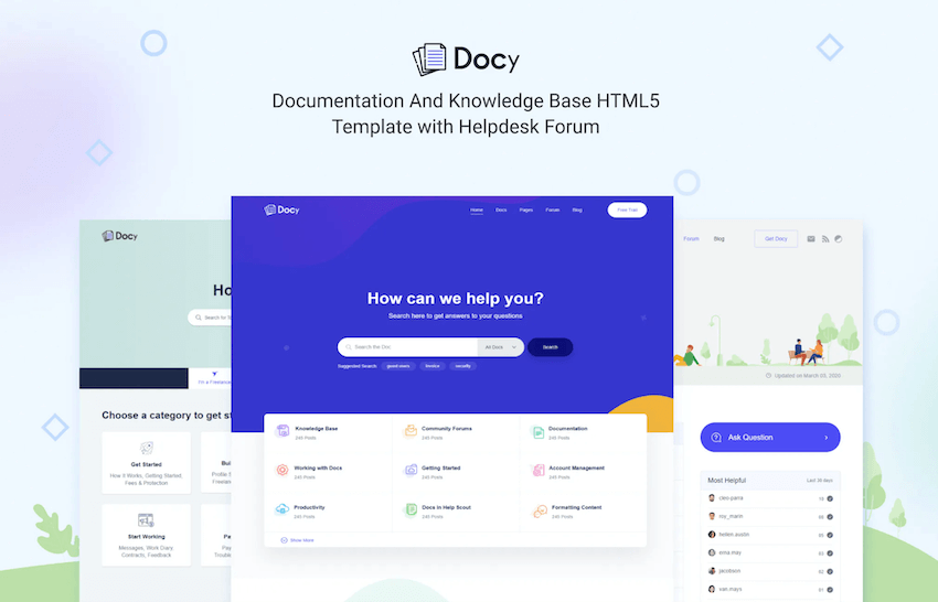 Docy - Documentation & Knowledgebase HTML Template
