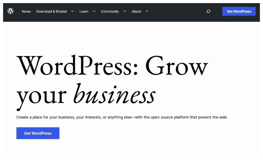 WordPress Homepage