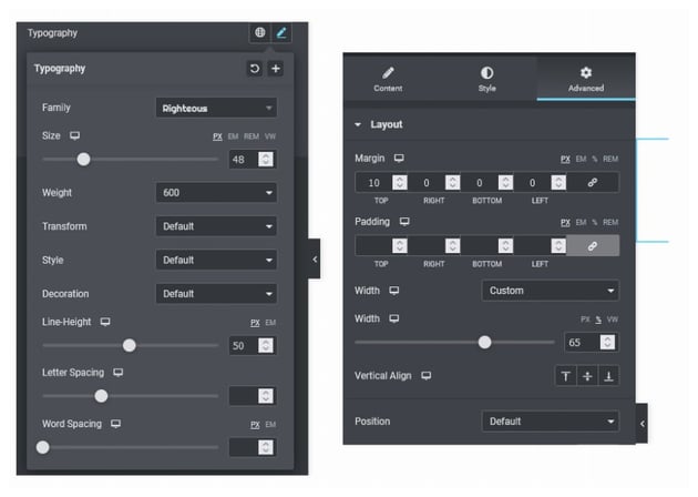 Second Heading Settings