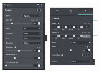 Second Heading Settings