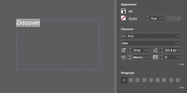 InDesign Type Tool