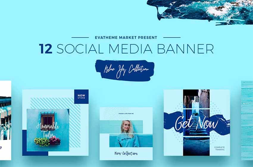 Blue Sky Social Media Designs