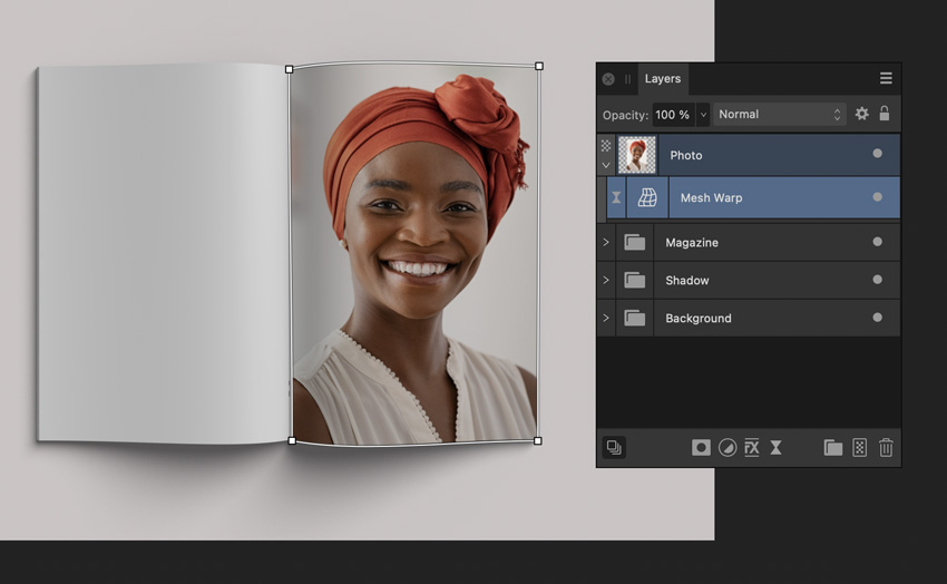 Affinity Photo Live Mesh Warp