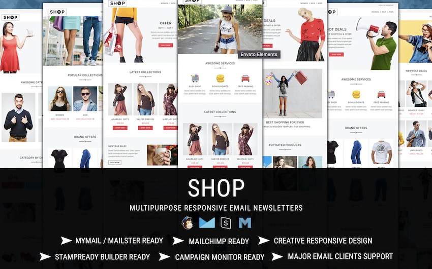 SHOP - Responsive Shopping Email Pack