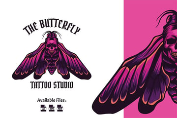 The Butterfly Badge Logo Template