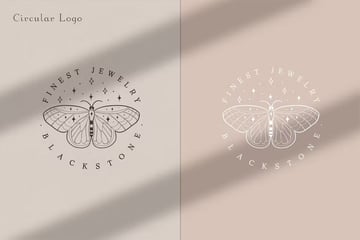Butterfly Logo Circle
