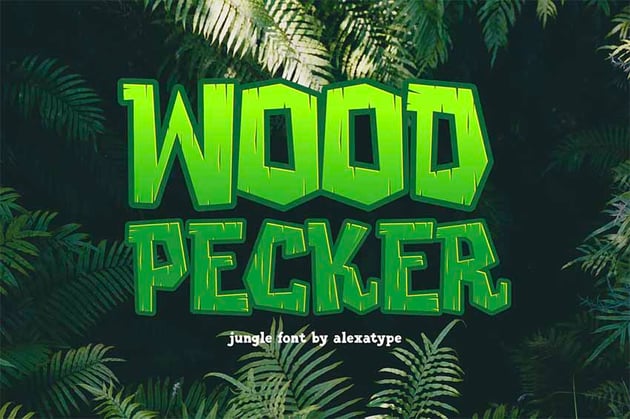 Wood Pecker Earthy Font