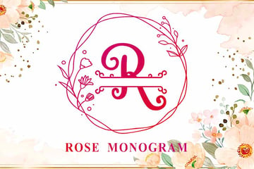 Rose Monogram Nature Fonts