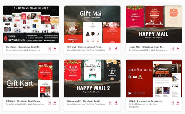 holiday themed email templates