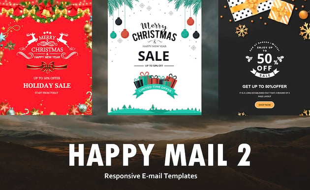 Happy Mail 2 - Christmas Email Templates Set