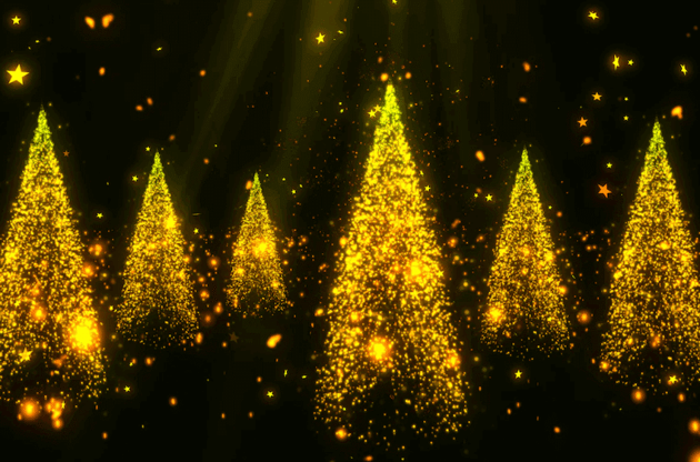 christmas tree glitters