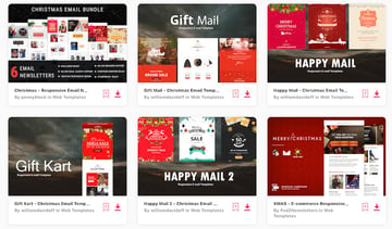 Holiday email templates