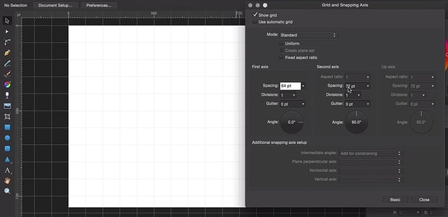 Affinity Designer Grids