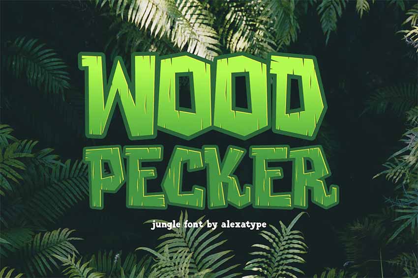 Wood Pecker Earthy Font