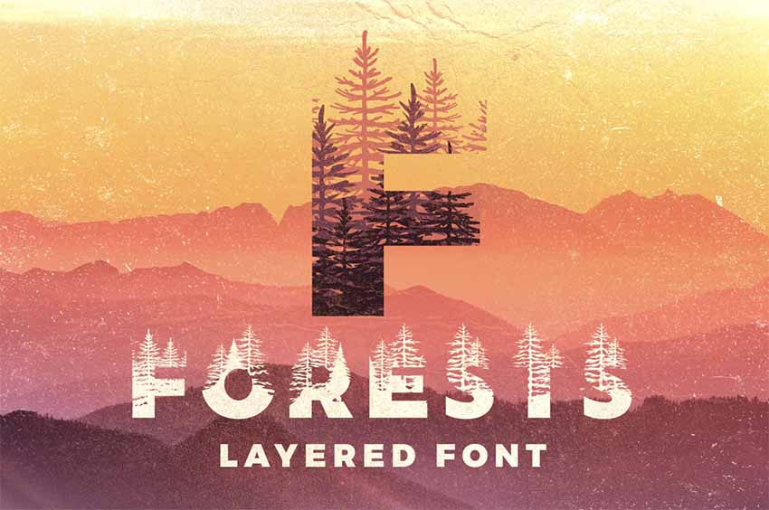 Forests Ecological Fonts
