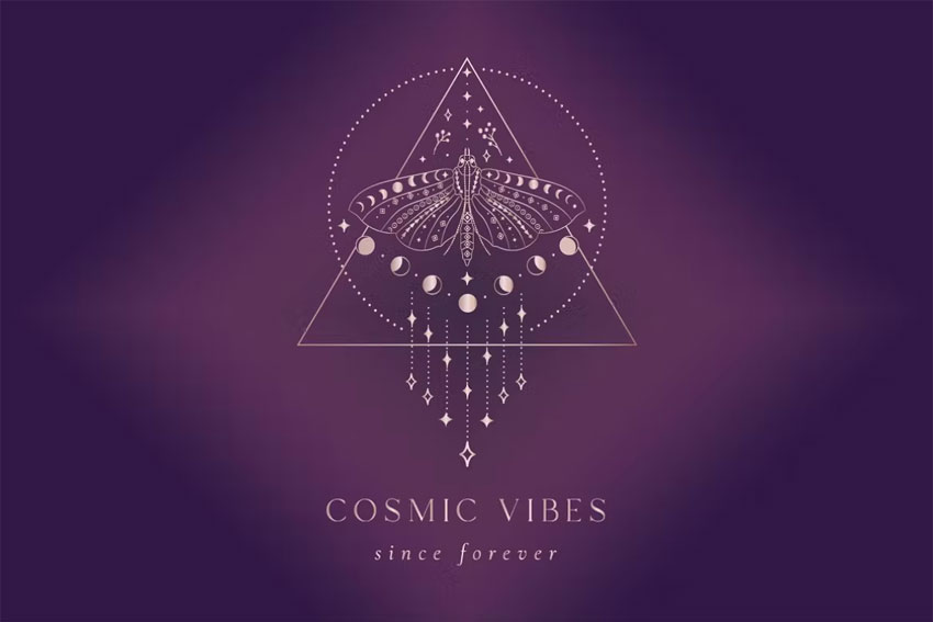 Cosmic Vibes Pre-Made Brand Logo Design
