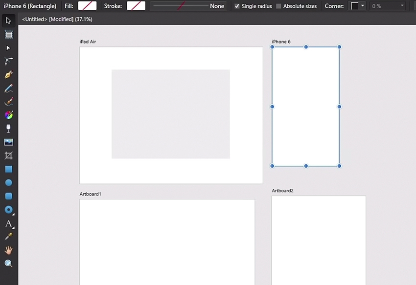Affinity Designer Artboards