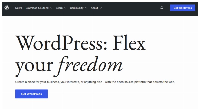 WordPress Homepage