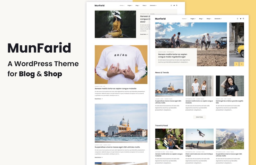 Munfarid - A Full-Site WordPress Theme For Blog & Shop
