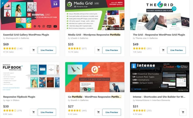 Bestselling Portfolio and Gallery plugins on CodeCanyon