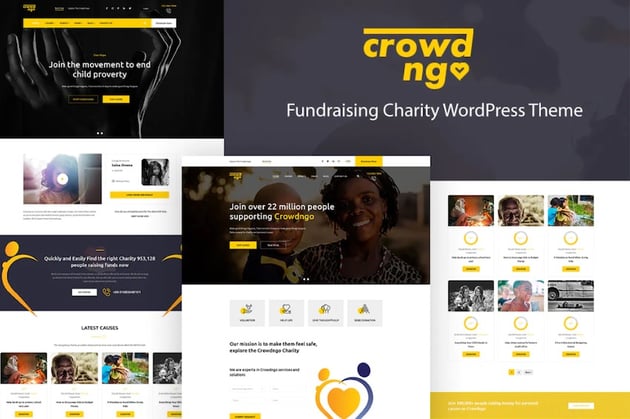 Crowdngo – Fundraising Charity WordPress Theme