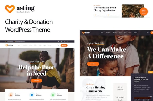 Asting - Charity & Donation WordPress Theme