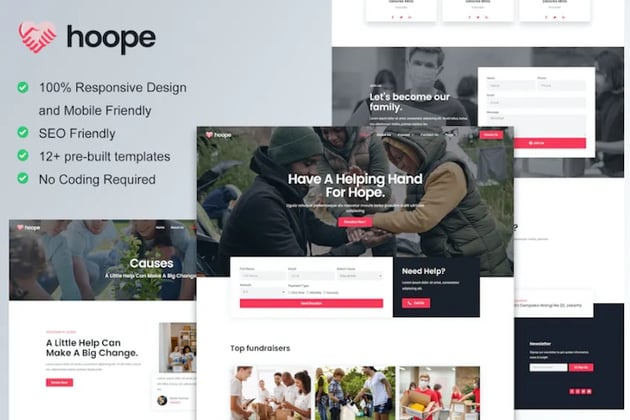 Hoope - Charity & Donation Elementor Template Kit