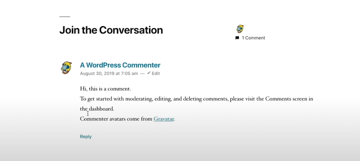 wordpress comment