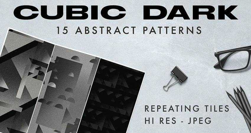 Cubic Dark patterns seamless