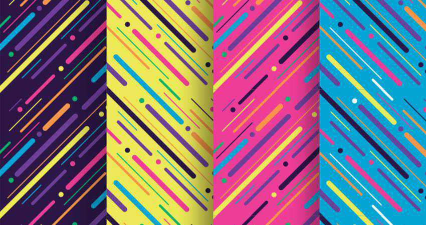 Neon Light Particles Stripes free patterns seamless