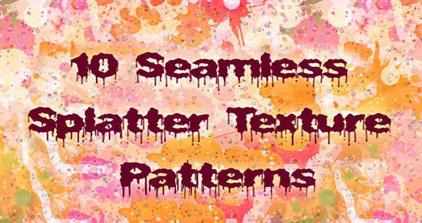 Splatter free patterns seamless