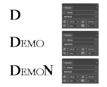 how to type demon from Demon slayer logo text
