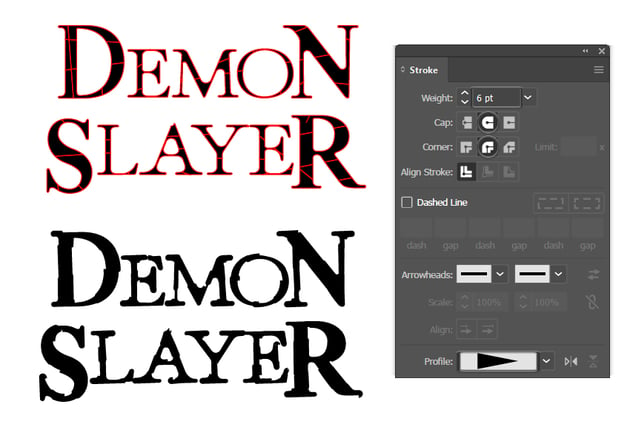 how to create grunge strokes for demon slayer logo text