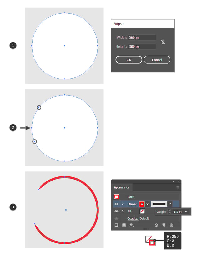 how to create the background circle for demon slayer emblem