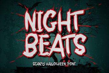 Night beats font from Envato Elements 
