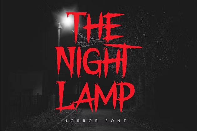 The night lamp font from Envato Elements 