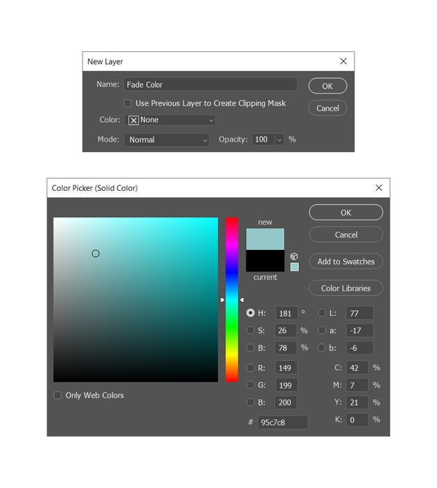 creating new solid color fill layer