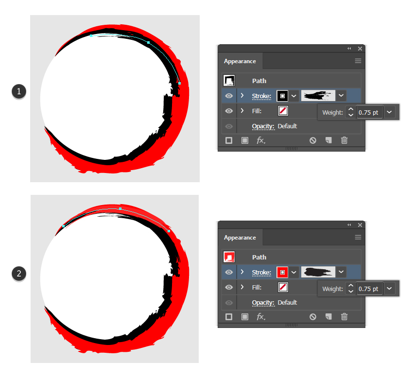 how to add brush details to demon slayer symbol background