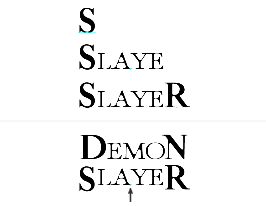 how to type demon slayer logo text in Adobe Illutrator