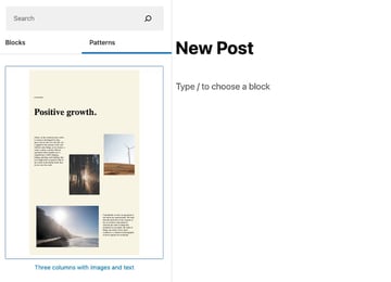wordpress block patterns